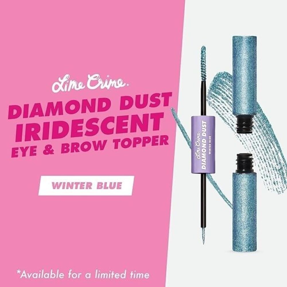 LIME CRIME DIAMOND DUST Iridescent GLITTER EYE BROW TOPPER Winter Blue Rare NEW